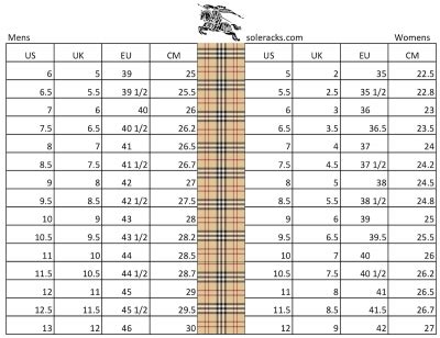 burberry shirts size chart|burberry size chart conversion.